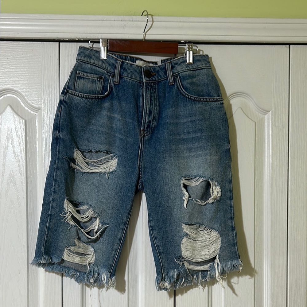 One teaspoon Distressed Denim Shorts